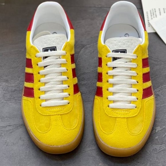 adidas originals x Gucci Gazelle Men's casual sneakers yellow - Picture 1 of 6